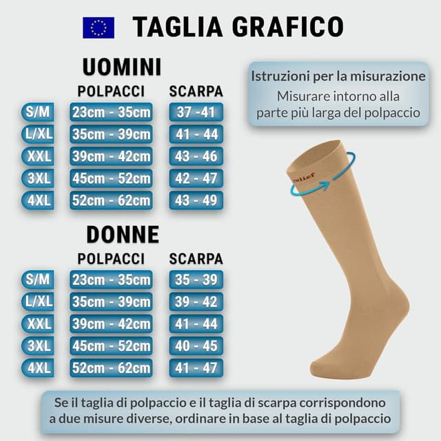 Detalle 2 de 360 Relief calze compressione graduata L/XL