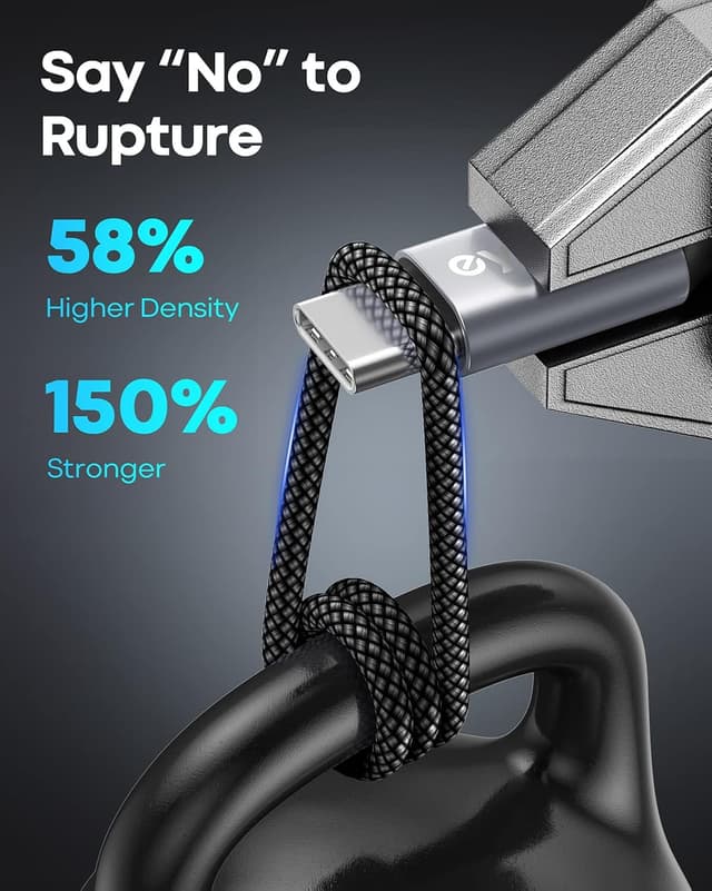 Detalle de eyjiew USB-C Kabel (1 m, 3er-Set) – USB-A auf USB-C Schnellladekabel bis 3 A