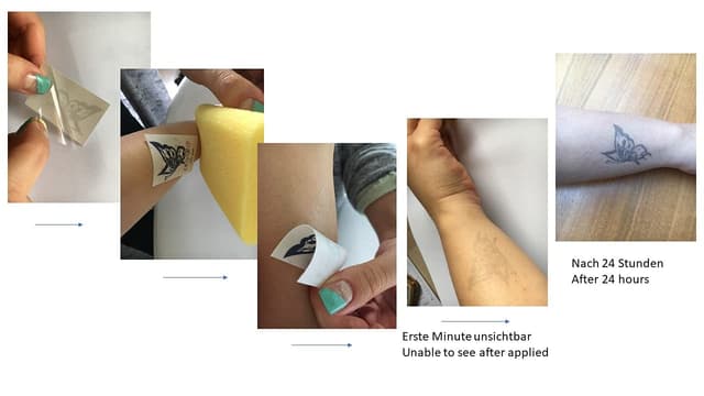 Thumbnail 1 de Doppel-Pack Pfeile Mond Semi-permanentes Tattoo 18x11 cm