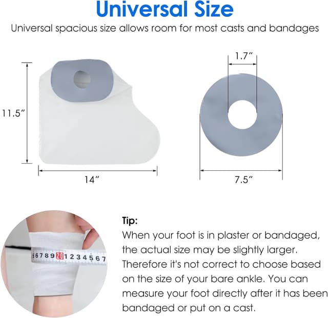 Detalle de Waterproof foot cast cover for showers