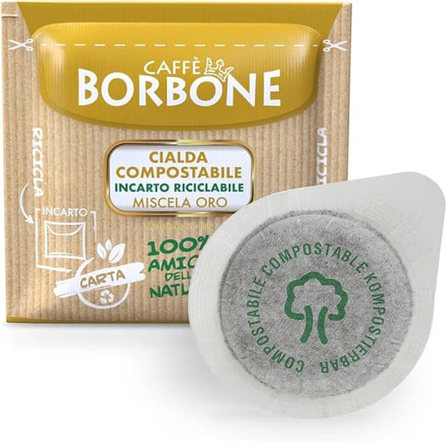 Detalle de Caffè Borbone Cápsulas Compostables Oro – 150 Cápsulas