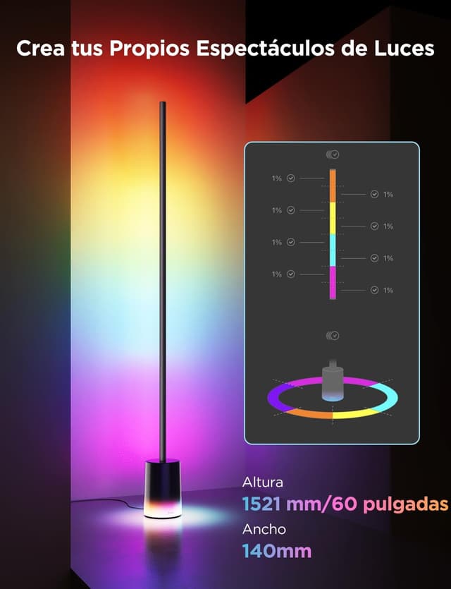 Thumbnail 4 de Govee RGBIC Lámpara de Pie LED 🌈 - Control Remoto y APP