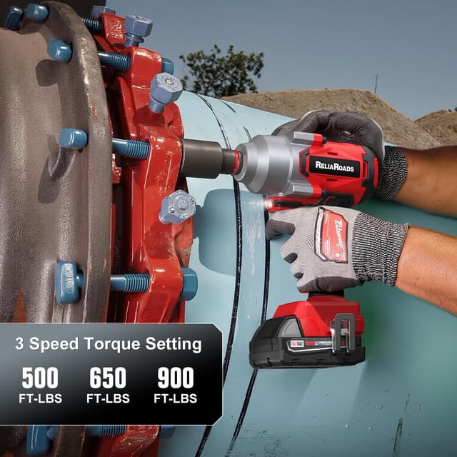 Thumbnail 5 de ReliaRoads 900 Ft-lbs Cordless Impact Wrench