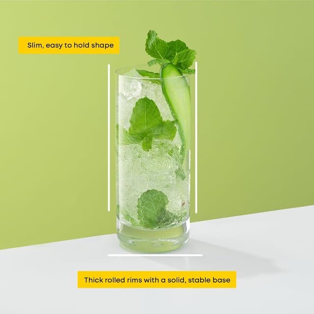 Thumbnail 4 de JoyJolt Faye 13oz Highball Glass 🍹