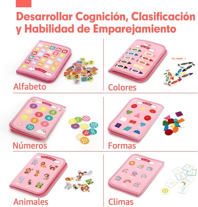 Detalle 2 de hahaland Busy Board Juguetes Montessori para Niños