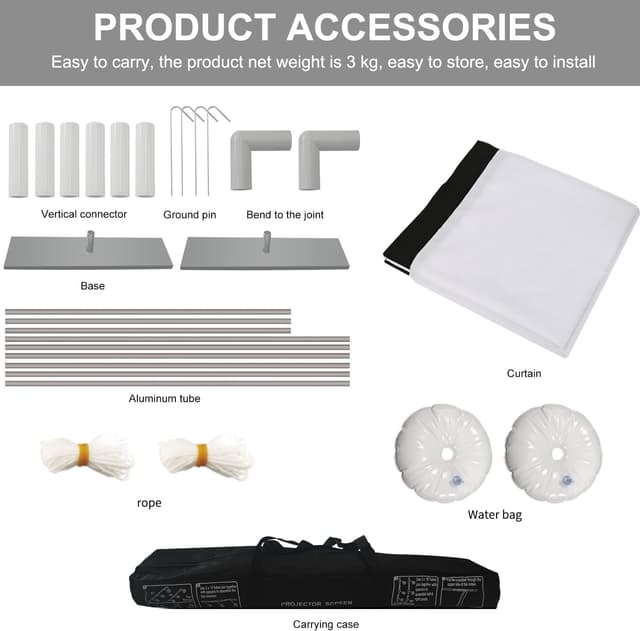 Thumbnail 2 de Projector Screen 100-inch 16:9 Stand 📽