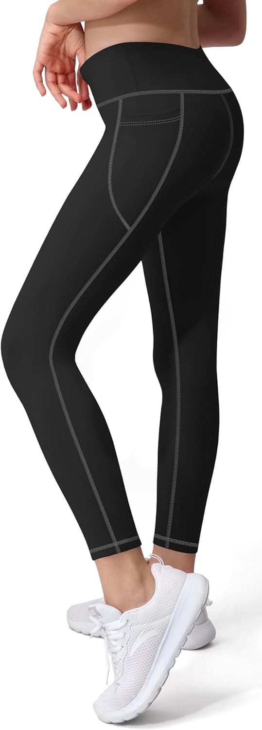 Detalle 2 de Mirity Girls Leggings for Kids with 2 Pockets for Yoga, Workout & Everyday Wear