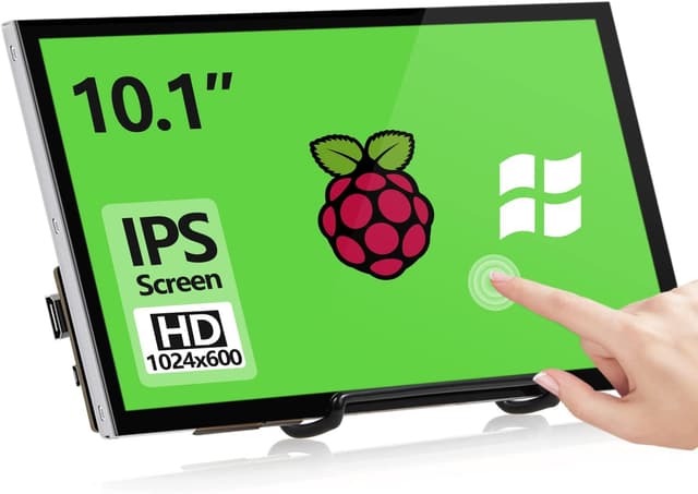 Detalle de HAMTYSAN écran tactile Raspberry Pi 10,1" IPS 1024x600 HDMI (avec support)