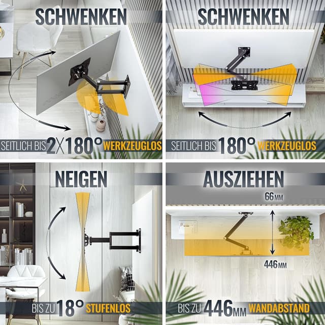 Thumbnail 2 de RICOO S1022 TV Wandhalterung 32–55 Zoll