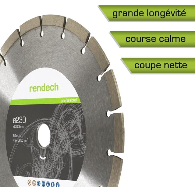Detalle 2 de Rendech Disque diamant 230 mm pour béton