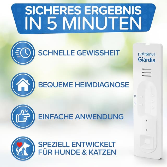 Detalle 2 de Patronus Giardien Schnelltest Hund & Katze 4x