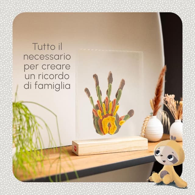 Detalle 2 de Tiny Love Family Prints – Kit impronta mani famiglia con cornice personalizzata