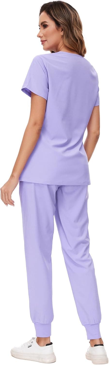 Detalle 2 de COZYFIT Scrubs Set Stretch V-Neck with 8 Pockets 🩺