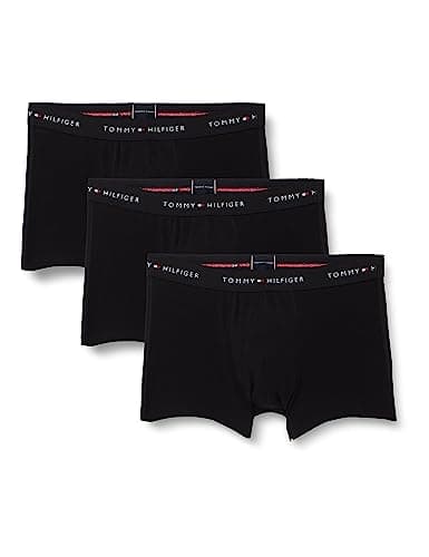 Detalle de Tommy Hilfiger calzoncillos bóxer hombre Trunks pack de 3 con logotipo en la cintura (negro, XXL)