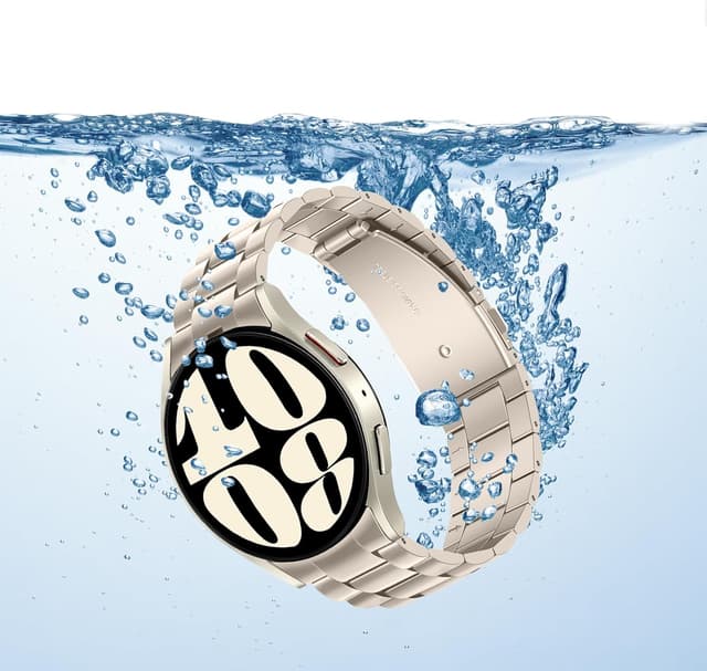 Detalle 2 de Anlinser No Gap Bands 20mm Stainless Steel Metal Strap for Samsung Galaxy Watch (44/40/47/43/45/46/42mm)