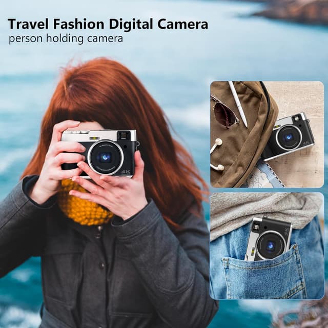 Detalle 2 de IXNAIQY Digitalkamera 4K 48 MP mit 16× Zoom