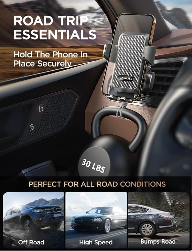 Detalle 2 de Wireless Car Charger 15W Auto-Clamping Car Phone Holder Mount (Qi)