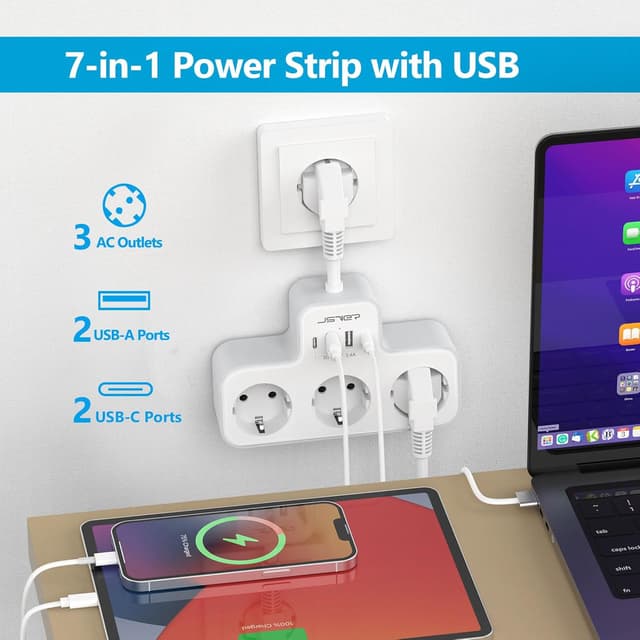 Thumbnail 1 de JSVER Ciabatta Elettrica 7 in 1 3680 W