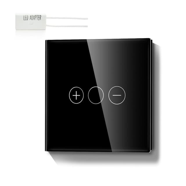 Detalle de LIAONFOY Normaler Touch Dimmschalter Unterputz (Glas-Touch, LED-Dimmer) 110–240V, 86 mm, schwarz