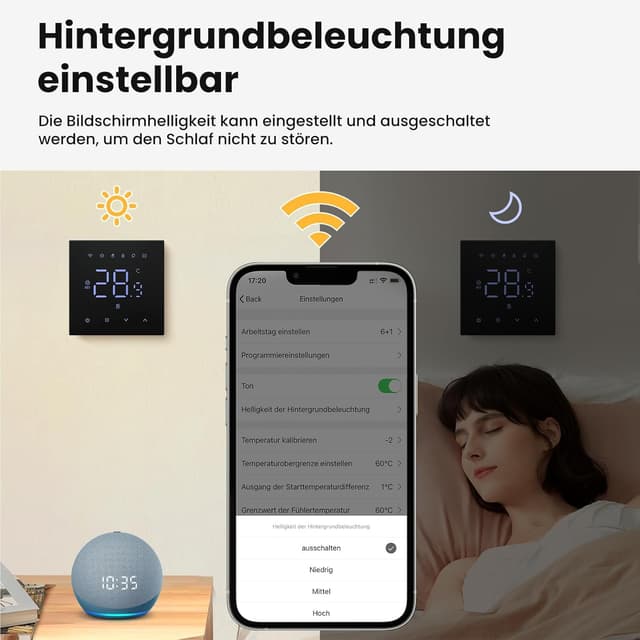 Detalle 2 de MIUCDA Smart-Thermostat für Fußbodenheizung