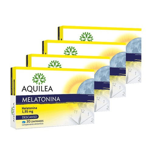 Imagen de Aquilea Melatonina 4x30 Comprimidos 💤 - Sueño Reparador en OfertitasTOP