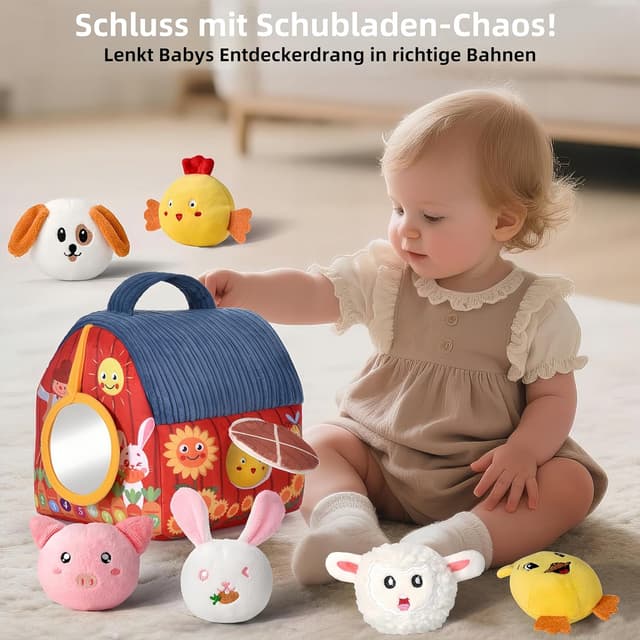 Thumbnail 3 de Montessori Baby Spielzeug Bauernhof Set 7‑in‑1