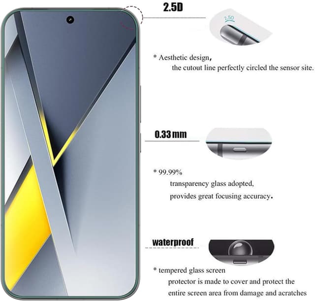 Detalle de AOKUMA Verre trempé pour Xiaomi Poco F8 Pro (lot de 2) – protection écran 0,26 mm, 9H, haute définition