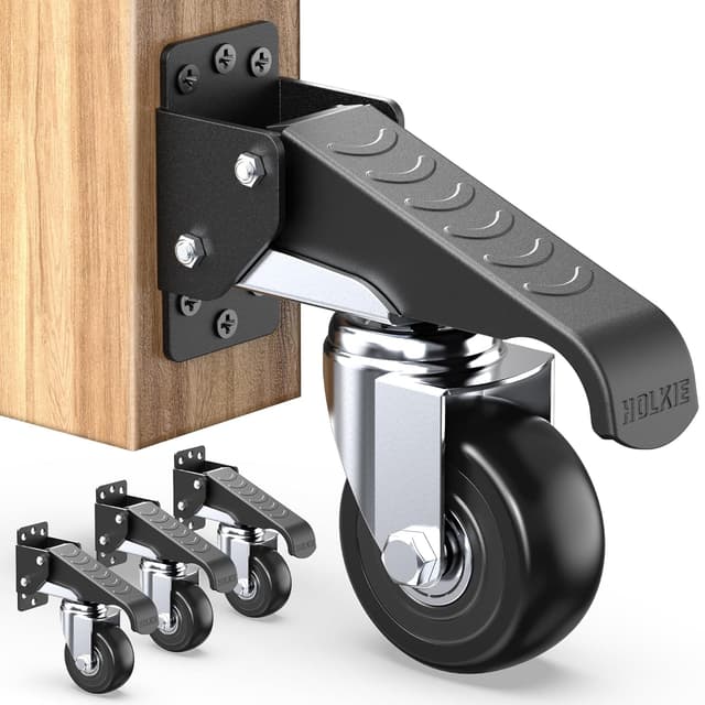 Detalle de HOLKIE Retractable Heavy Duty Castors with lifting and lowering function (max 315 kg, 4 castors)