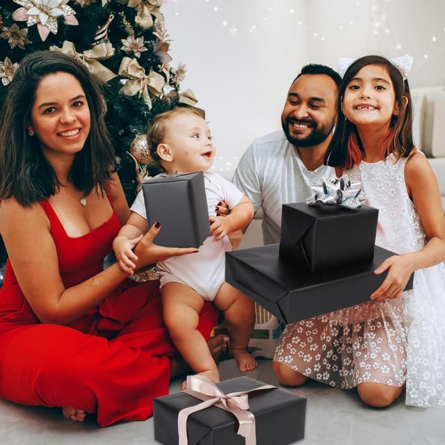 Thumbnail 5 de Black Wrapping Paper Roll 43cm x 10m