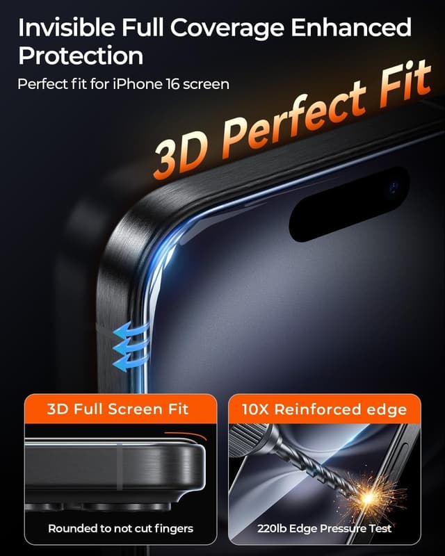 Thumbnail 3 de DIMONCOAT 4-PACK Panzerglas für iPhone 16 6.1 Zoll