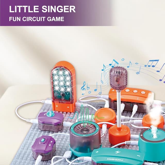 Detalle de Kit di costruzione elettronica RHD da 3 anni: 150 esperimenti e 53 componenti STEM