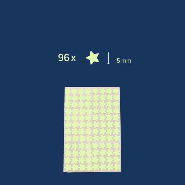 Detalle 2 de Leuchtsterne Kinderzimmer 96er Sternaufkleber