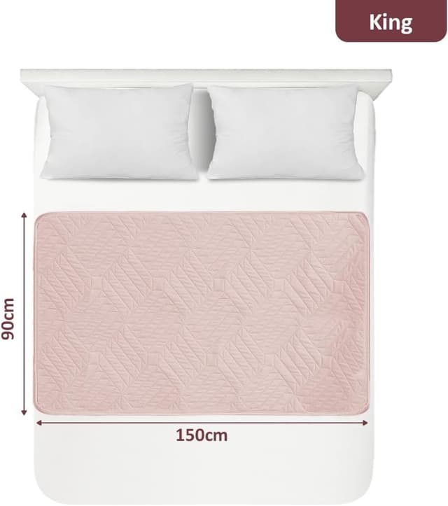 Detalle de DUJUIKE Coprimaterasso impermeabile 90×150 cm antiscivolo (rosa) per incontinenza, bambini e animali domestici