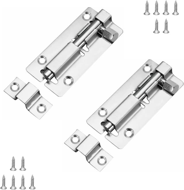 Imagen de JelKen 2 Pack Door Lock Bolts 3"(75mm), 304 Stainless Steel Door Latch Slide Bolts Lock with Screws for Bathroom Bedroom Shed Garden Toilet, 3 Inch
JelKen 2 Pack Door Lock Bolts 3"(75mm), 304 Stain… en OfertitasTOP