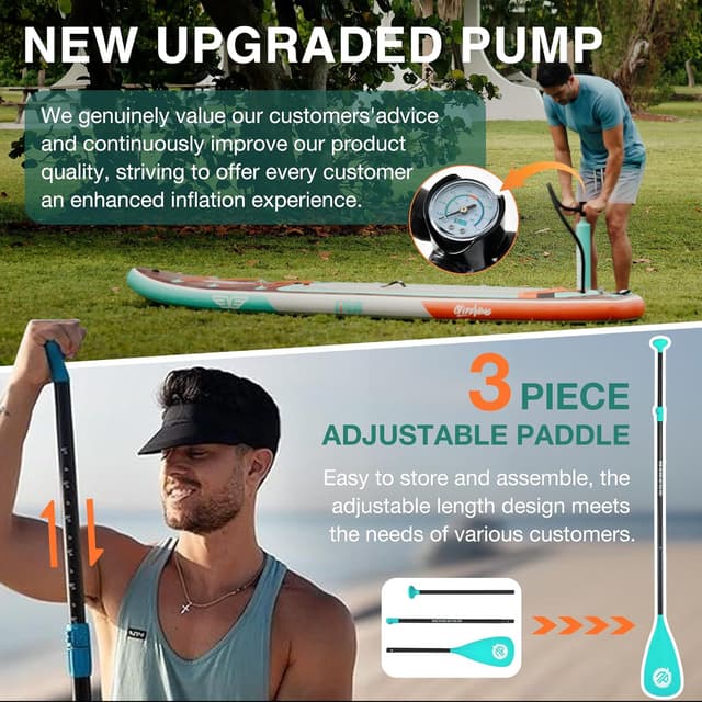 Thumbnail 6 de niphean Extra Large Inflatable Paddle Board 500 lbs