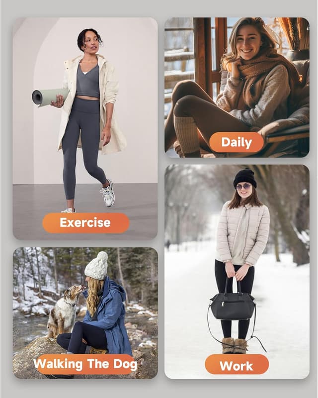 Detalle 2 de GAYHAY Fleece Lined Leggings 4-Way Stretch 🧘♀