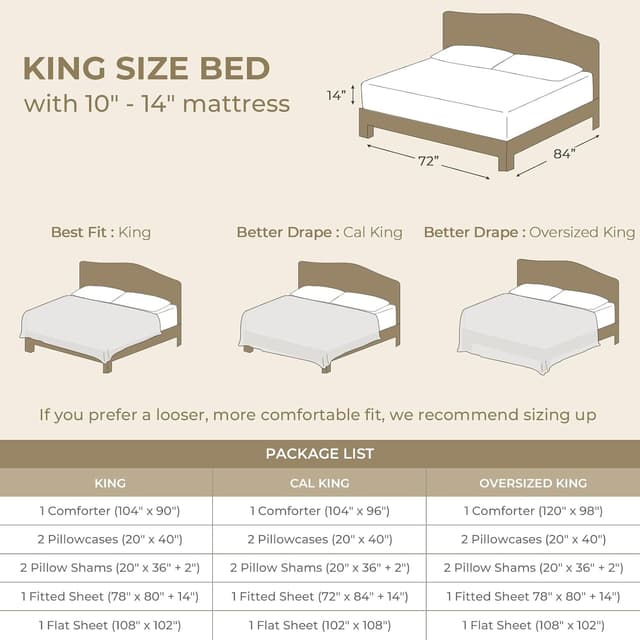 Thumbnail 4 de HYMOKEGE King Duvet Set Gray