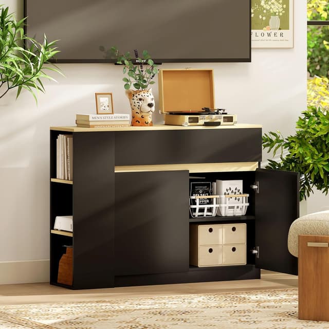 Thumbnail 6 de HOMCOM buffet rangement 110 x 29,5 x 82 cm