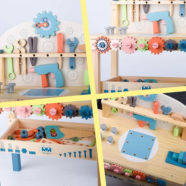 Thumbnail 2 de Tool Bench Wooden Play Workbench for Kids