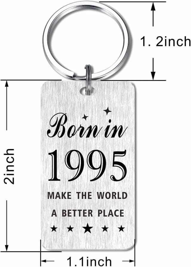 Detalle de Gezxin personalised Happy Birthday 1995 keyring for 31st birthdays in stainless steel