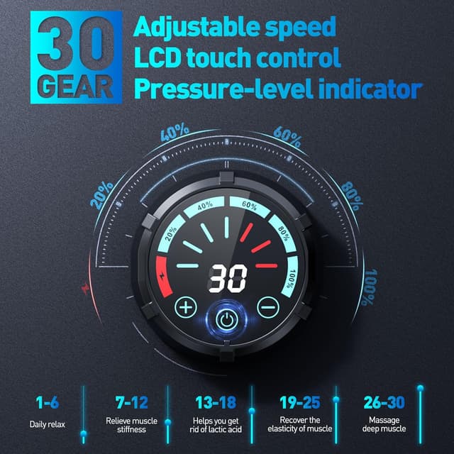 Thumbnail 2 de Massage Gun Deep Tissue Percussion Massager 30-speed