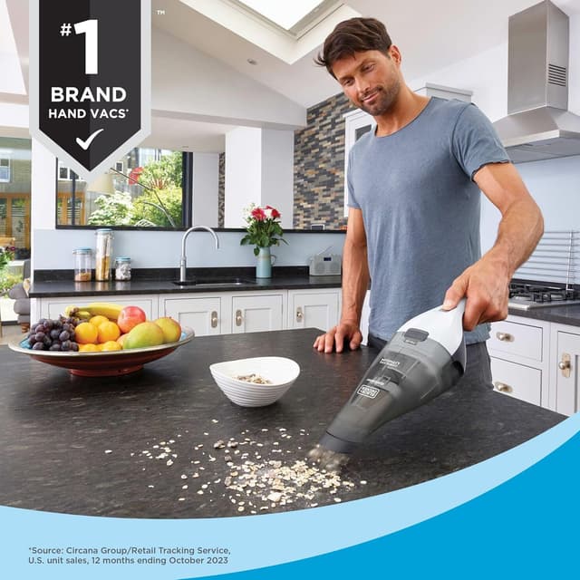 Detalle de BLACK+DECKER dustbuster HNVC215B10 Cordless Handheld Vacuum (Wall Mount) — Portable Car & Home Cleanup