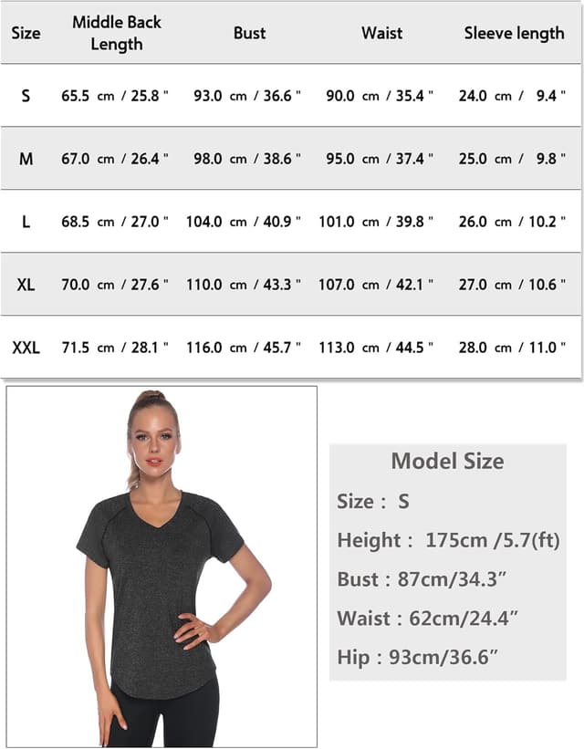 Thumbnail 6 de Wayleb Sportshirt Damen Kurzarm V-Ausschnitt