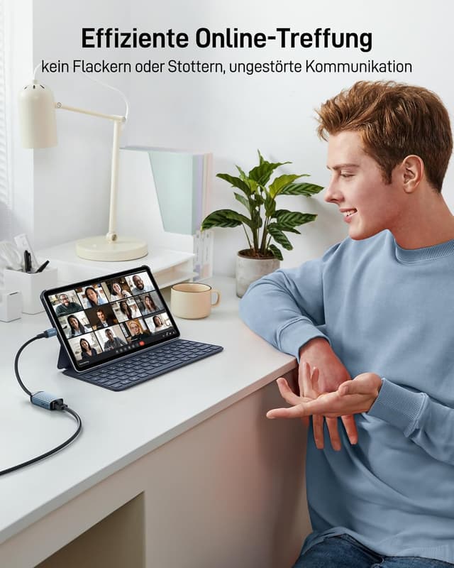 Detalle de acer USB‑C auf Ethernet Adapter (Thunderbolt 3/4 kompatibel) auf RJ45 Gigabit LAN