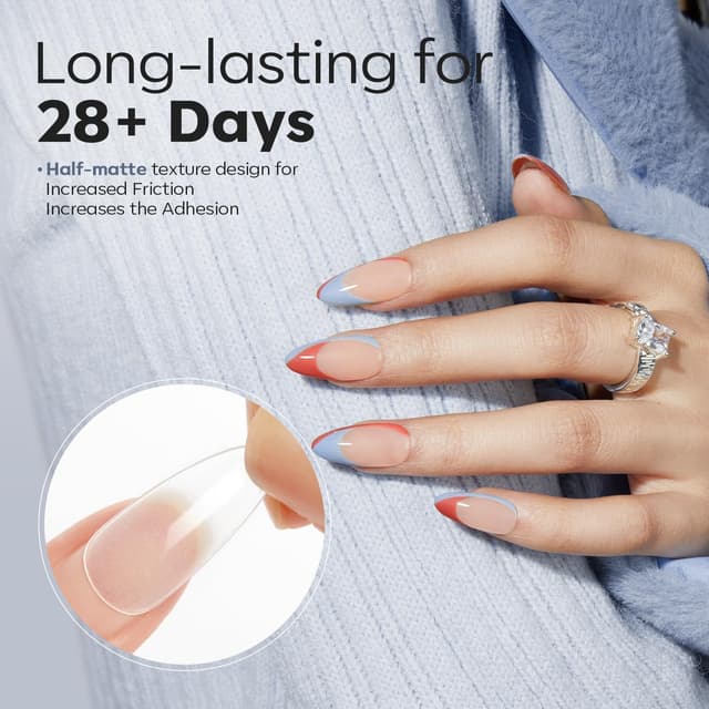 Detalle de Modelones Almond Fake Nail Tips 510 pcs Almond Nails ๐