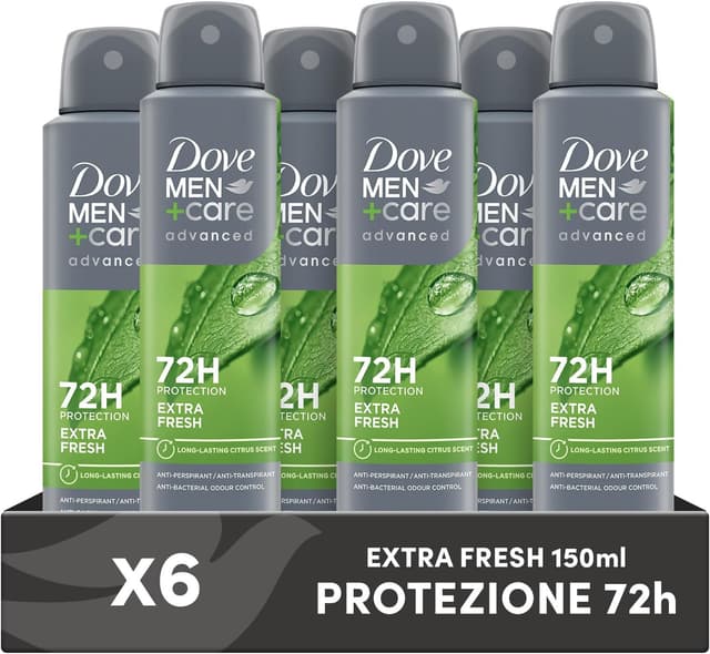 Imagen de Dove Men+Care Extra Fresh 150 ml x6 Deodorante 72 Ore en OfertitasTOP