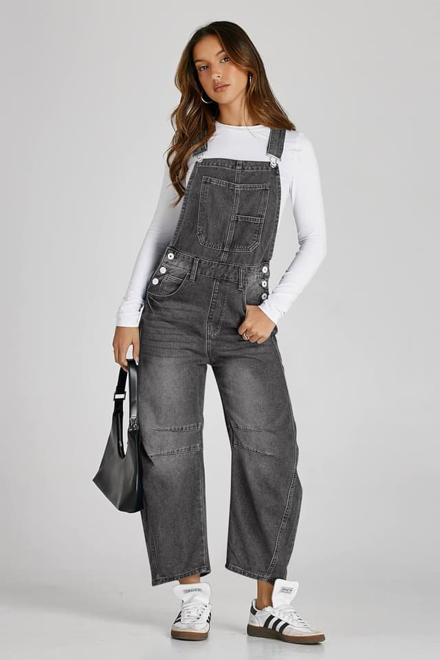 Thumbnail 3 de PLNOTME Denim Bib Overalls Barrel Leg 👖