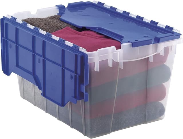 Thumbnail 6 de Akro-Mils Storage Box 12 Gallon (klar/blau) mit durchgehenden Scharnieren