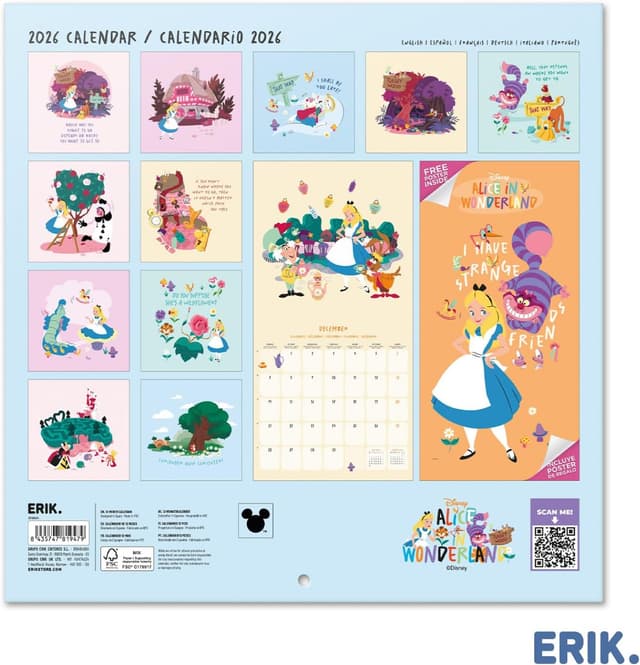 Thumbnail 1 de Grupo Erik Calendario da muro 2026 Alice nel Paese delle Meraviglie 📅