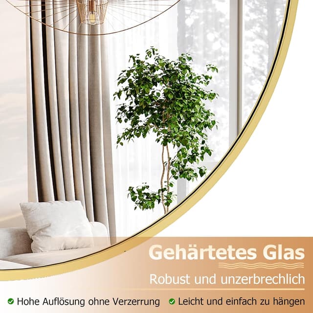 Thumbnail 4 de Koonmi 80 cm runder Spiegel in Gold